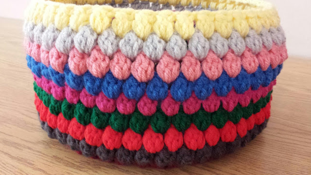 Big Ol' Colorful Crochet Basket