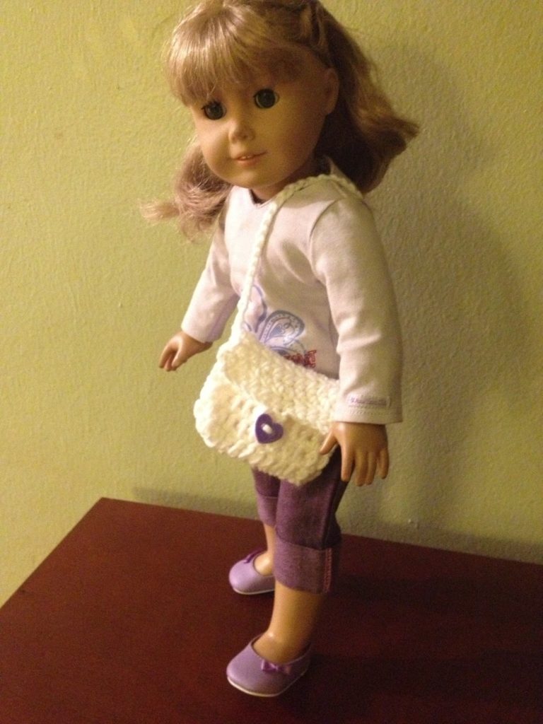 american girl doll crochet purse