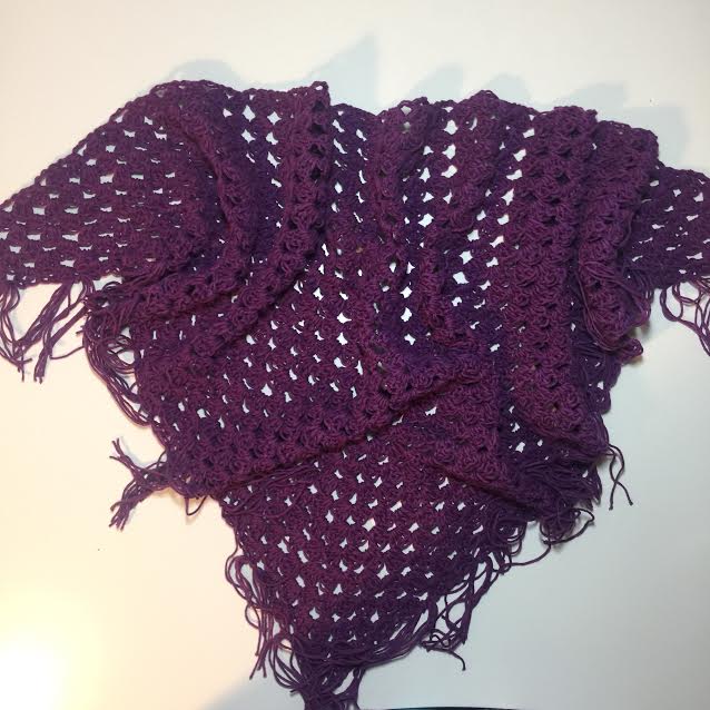 Crochet Triangular Shawl Wrap