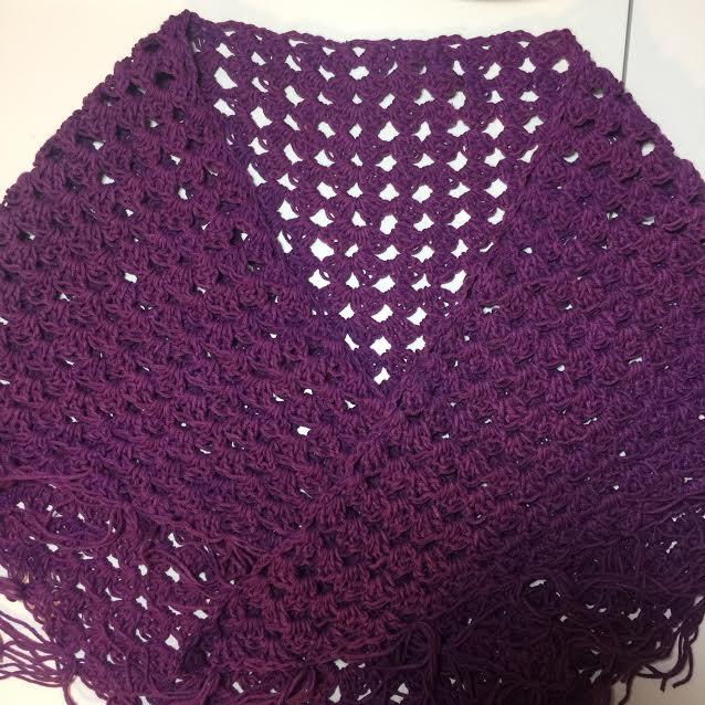 Crochet Triangular Shawl Wrap