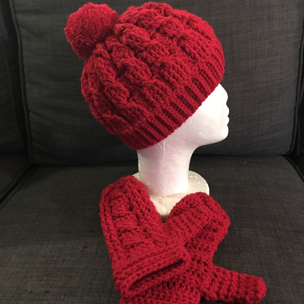 Cabled Messy Bun Hat